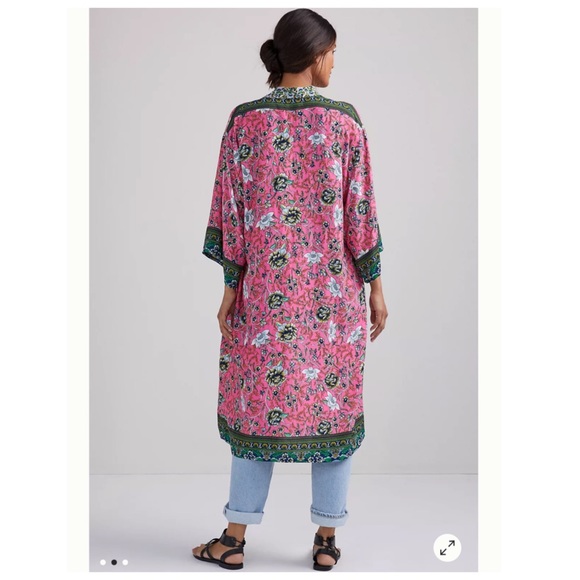 NWT Anthropologie Floral Vine Kimono - Picture 2 of 6